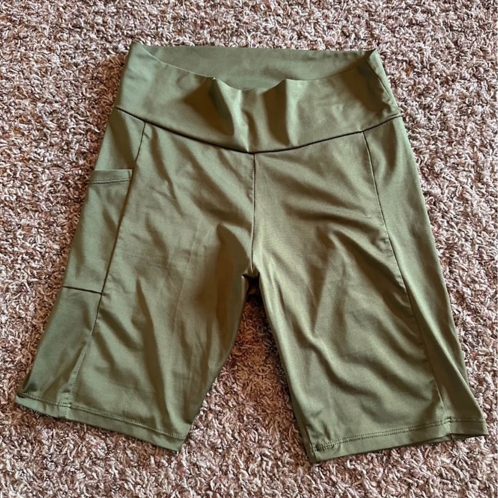 Olive Bike Shorts